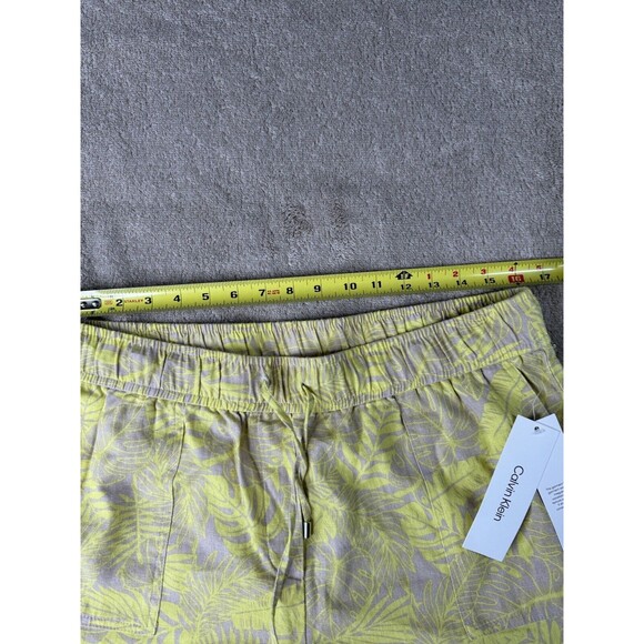 Calvin Klein Women’s Tropical Palm Print Pants,SizeL,55%linen - Picture 5 of 14